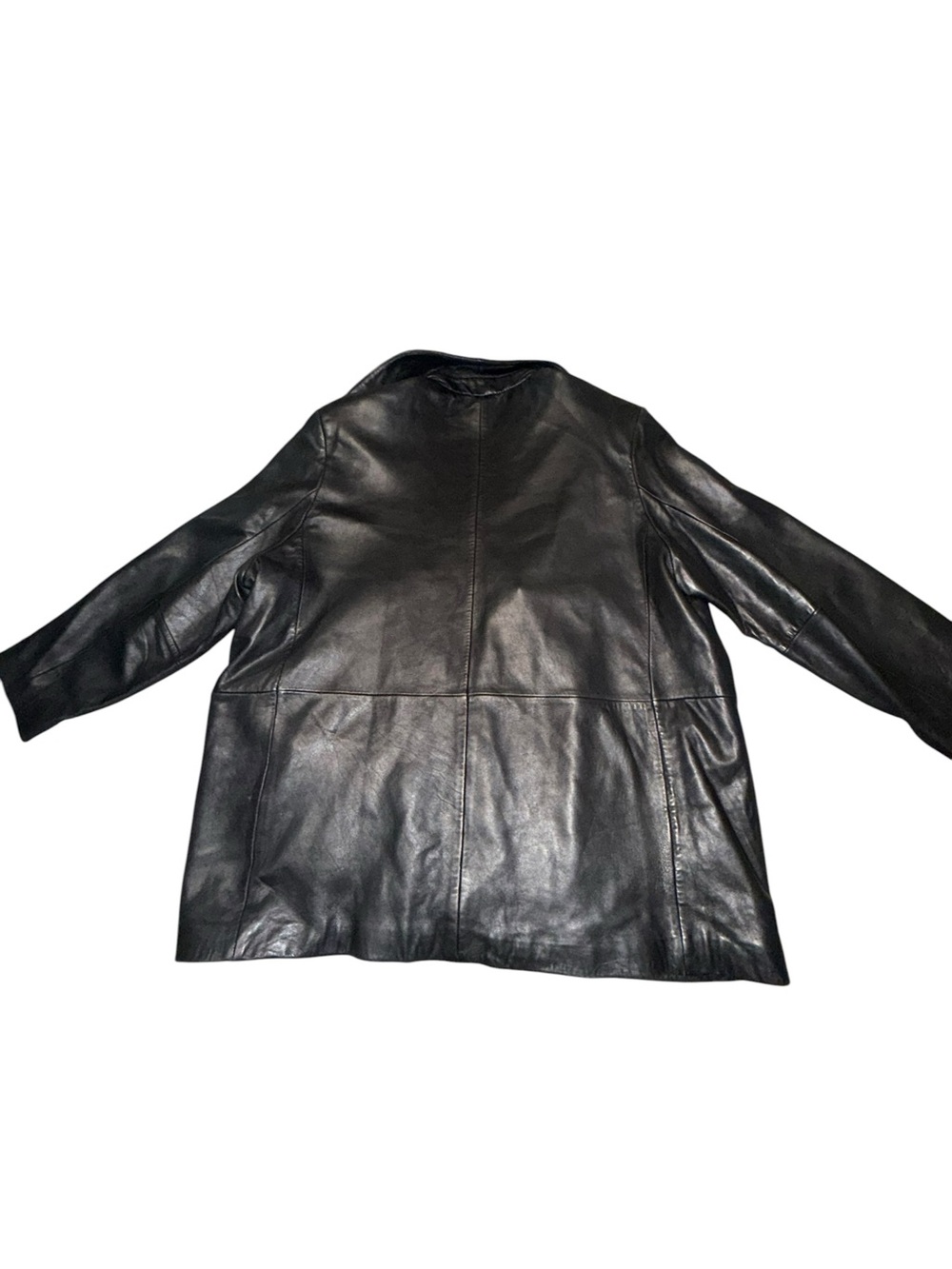 Unisex Liz Claiborne Black Genuine Leather Jacket Coat Plus Size 2X - Picture 4 of 10